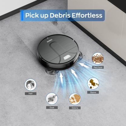 Robot Vacuum Cleaner, 3500Pa Vacuum Cleaner with Schedule, App/Wi-Fi/Alexa, Slim, Ideal for Hard Floor, Pet Hair