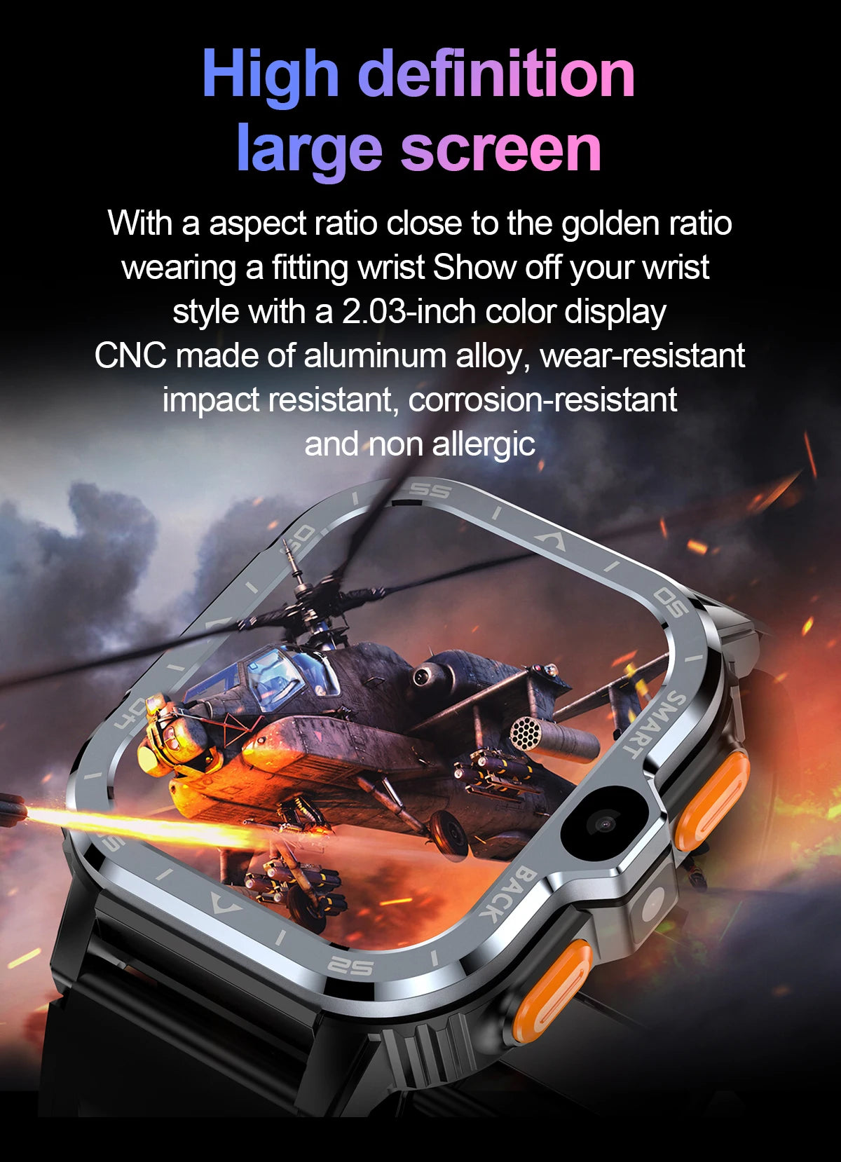 Valdus PGD Android Smart Watch Men GPS 16G/64G ROM Storage