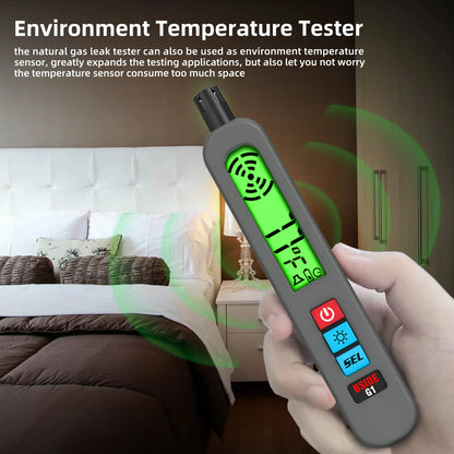 Professional Gas Leak Detector  Combustible Methane Analyzer with Audible Alarm