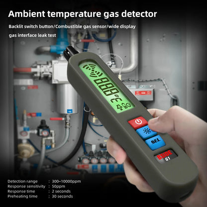 Professional Gas Leak Detector  Combustible Methane Analyzer with Audible Alarm