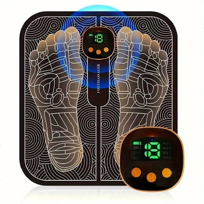 EMS Foot Massager for Muscle Relaxation,LCD Display Screen,Back Massager & Legs Massager Pad with Remote Control