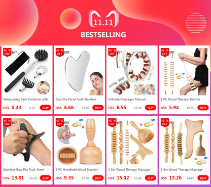 Cellulite Massager Manual Muscle Massager Roller for Leg, Neck, Arm and Foot, Multi-function Pelvic Floor Muscle Trainer Beauty