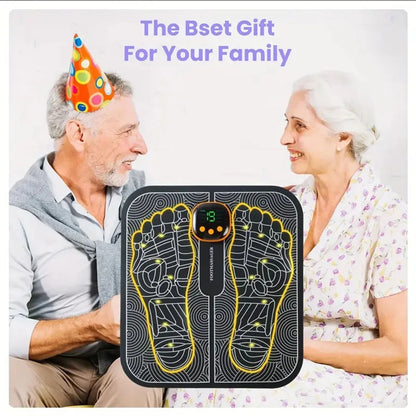 EMS Foot Massager for Muscle Relaxation,LCD Display Screen,Back Massager & Legs Massager Pad with Remote Control