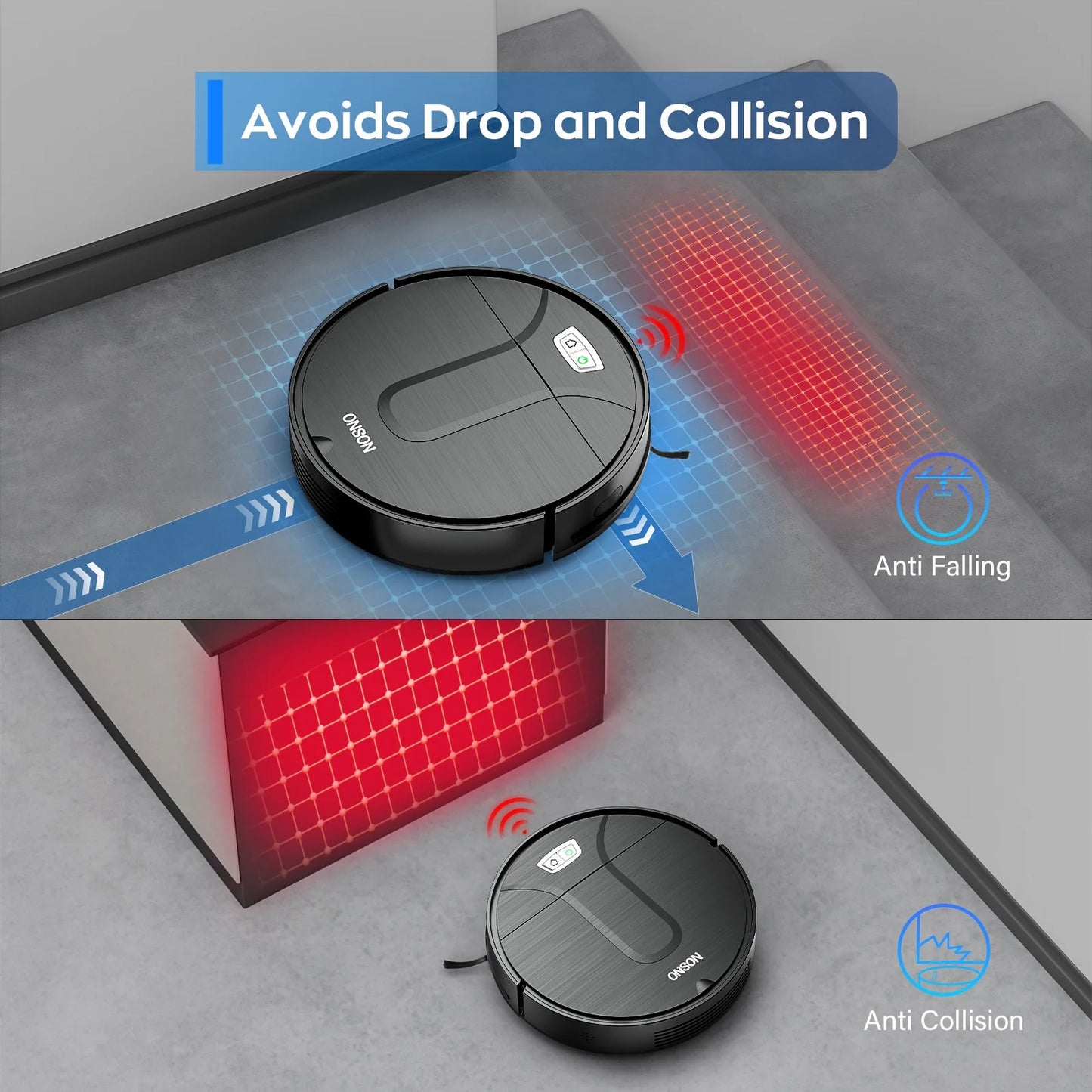 Robot Vacuum Cleaner, 3500Pa Vacuum Cleaner with Schedule, App/Wi-Fi/Alexa, Slim, Ideal for Hard Floor, Pet Hair